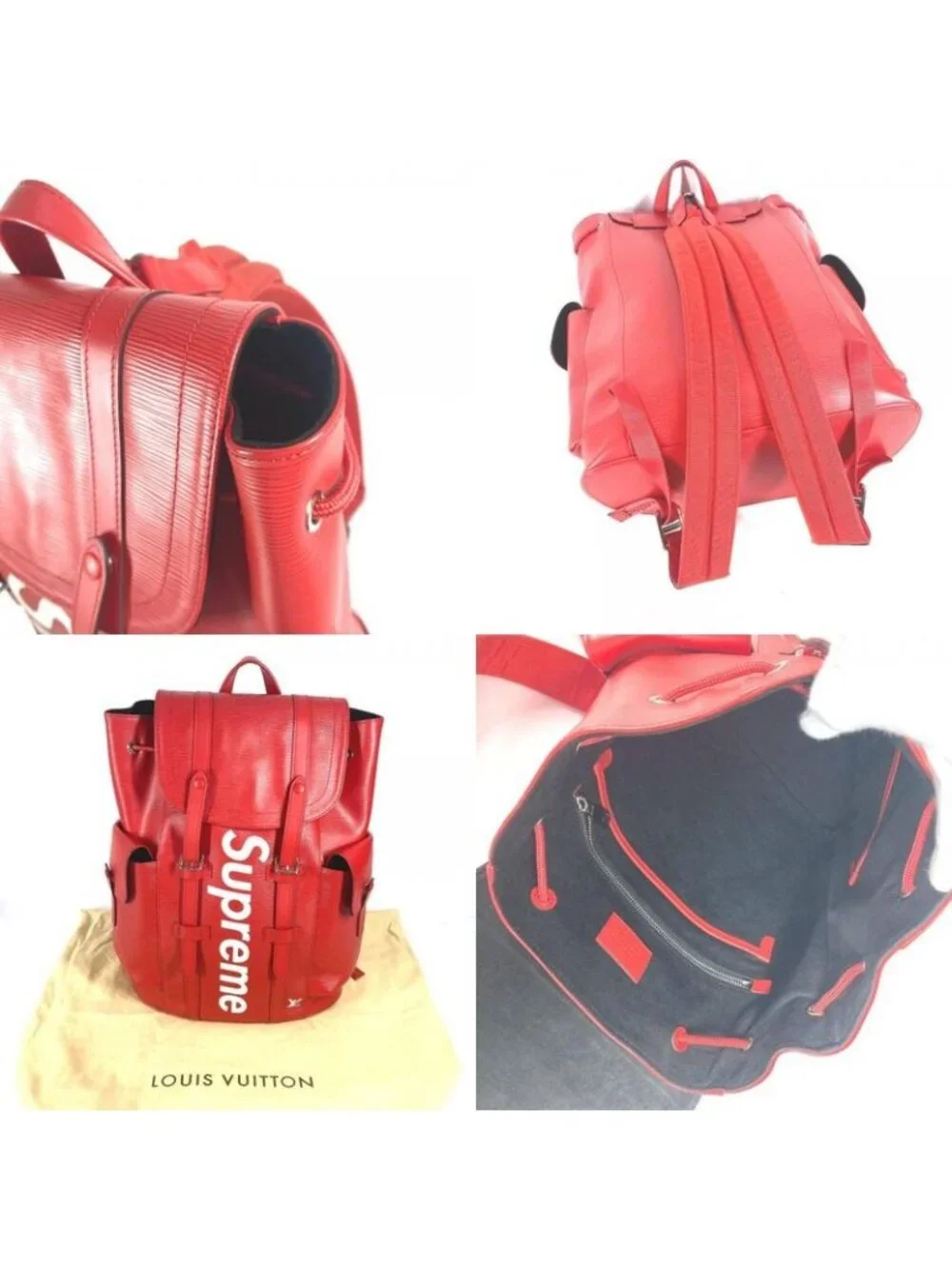 Louis Vuitton Backpack Epi Christopher PM Leather Red